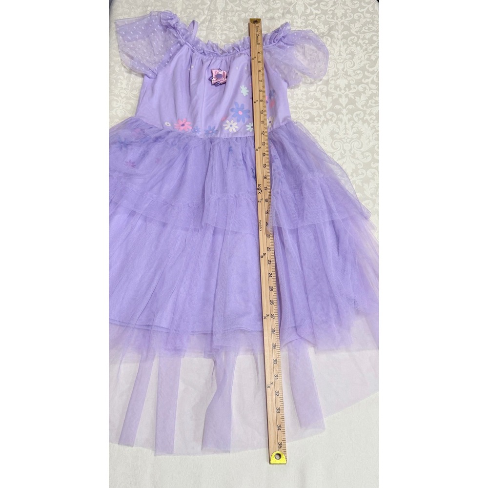 Disney Encanto Isabela Purple Tulle High-Low Dress‎ Girls L 10/12 Costume Fairy - Picture 5 of 6
